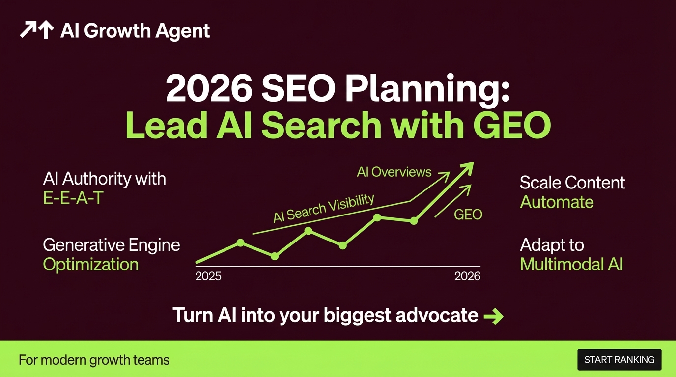 2026 SEO Planning: Lead AI Search with GEO